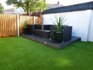 Corner Composite Decking by Abel Landscapes