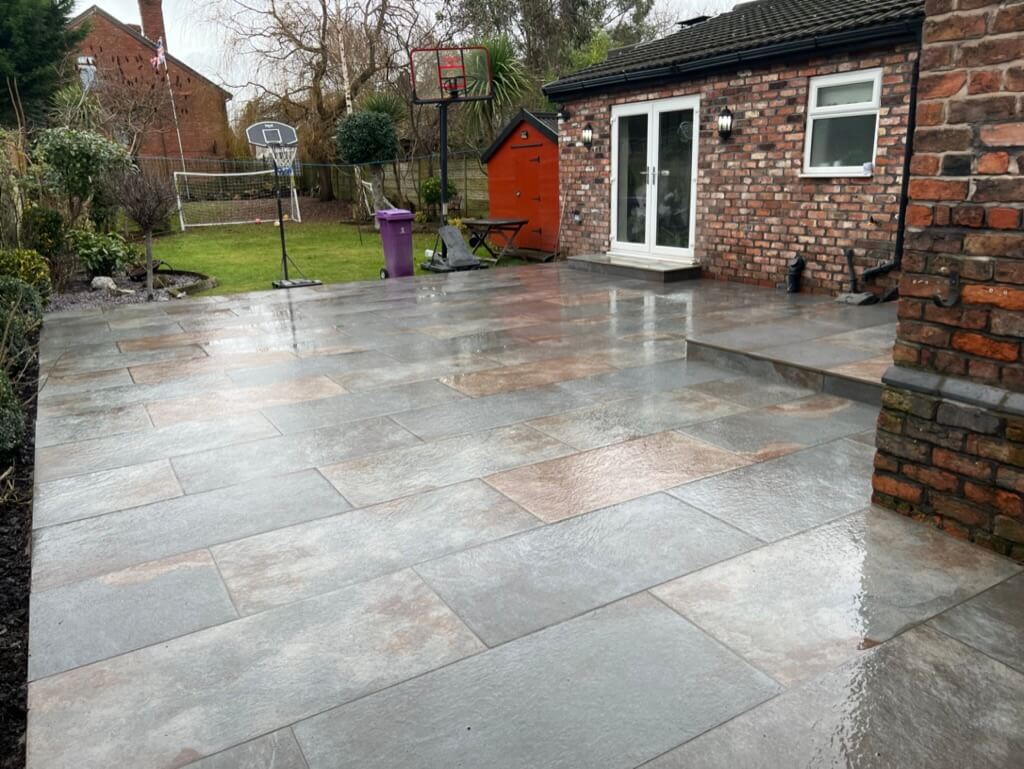 Symphony Copper Porcelain Patio liverpool Abel LandscapesAbel Landscapes