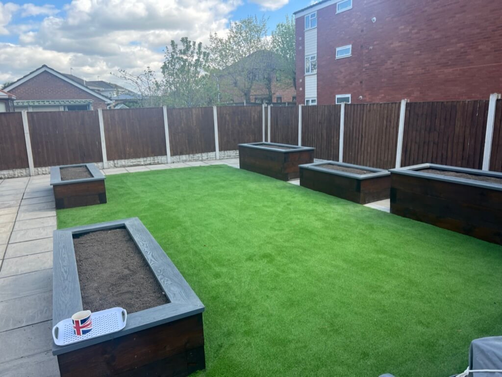 Raised Planters & Artificial Grass Liverpool Abel LandscapesAbel